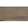 Tableau \"Paysage lacustre\" signé V. DE MESTRAL