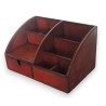 Cognac-coloured leather letter holder