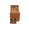 Beige leather travel minibar