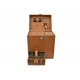 Mini-bar de voyage en cuir coloris beige