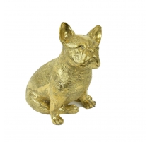 Bronze doré "Bouledogue Français" assis