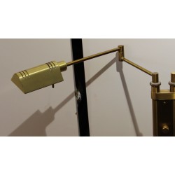Lampe de lécture halogène double en laiton patiné