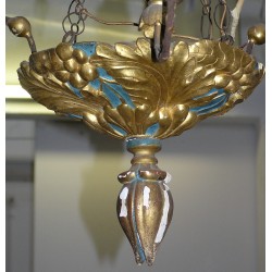 Chandelier, 4 lights, carved. at  Moinat SA  - Antiques and home décor
