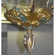 Chandelier, 4 lights, carved.