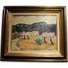 Tableau \"Amandiers en fleurs\" signé TERRAPON D.