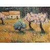Tableau \"Amandiers en fleurs\" signé TERRAPON D.