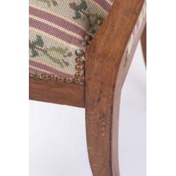 Suite de 6 chaises Directoire vaudoises en noyer