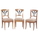 Suite de 6 chaises Directoire vaudoises en noyer