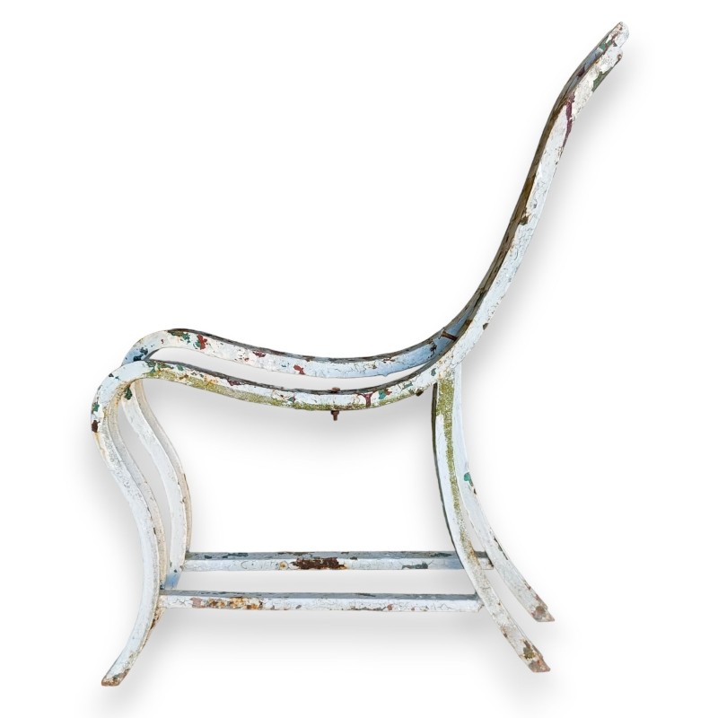 Paire de pieds de banc en fer forgé