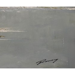Tableau \"Lac de Joux\" signé RENEVEY