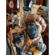 Porte-torchère Maure vénitien en bois sculpté