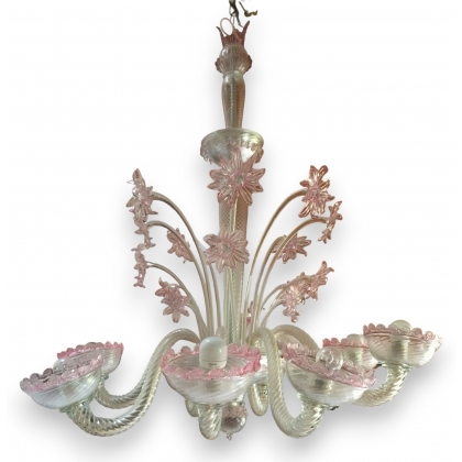 Italian Murano chandelier 8 li