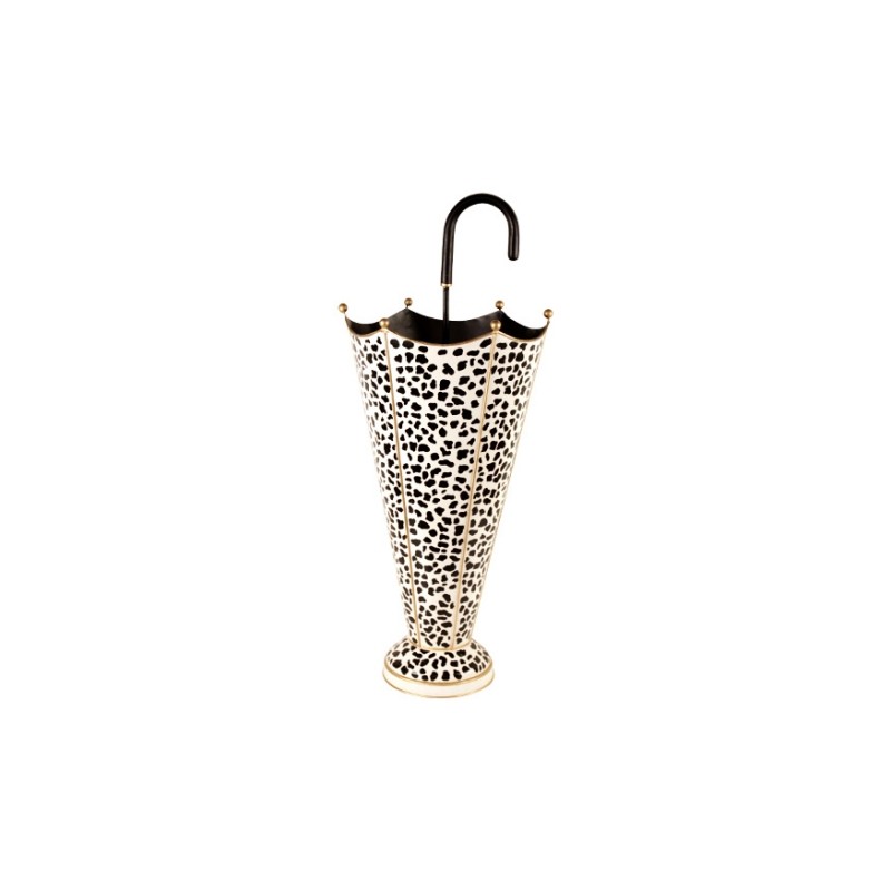 Leopard-print sheet metal umbrella stand