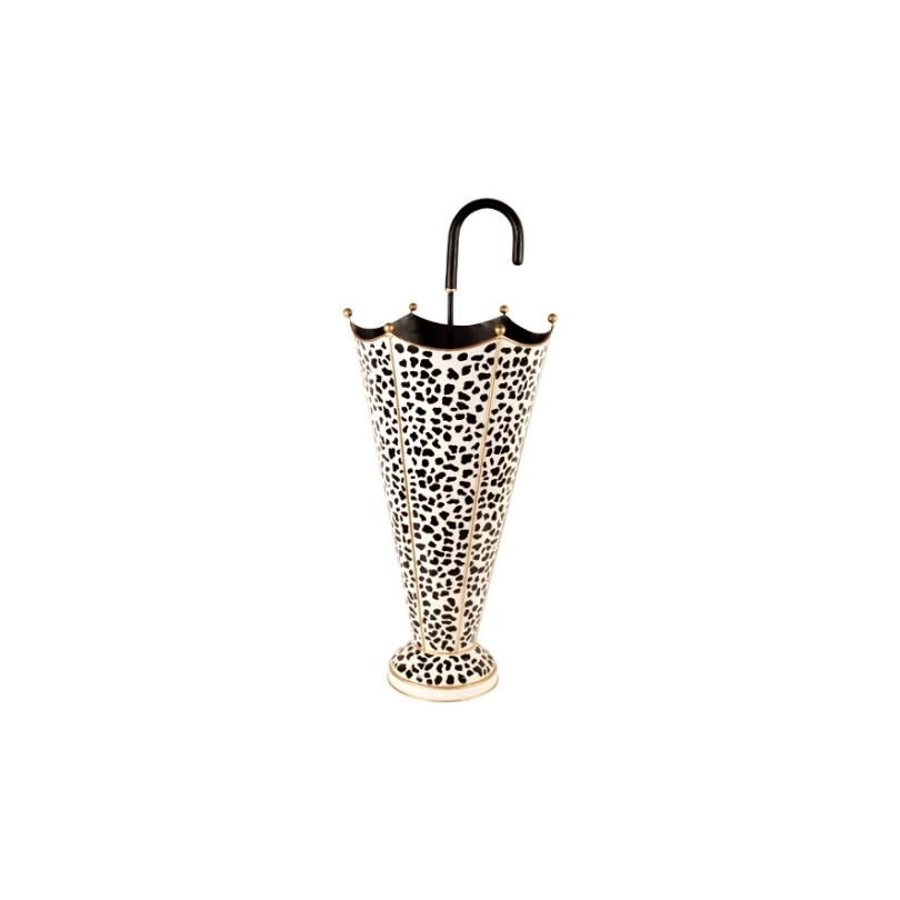 Porte-parapluies en tôle décor léopard