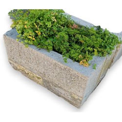 Rectangular water trough made of Jura stone