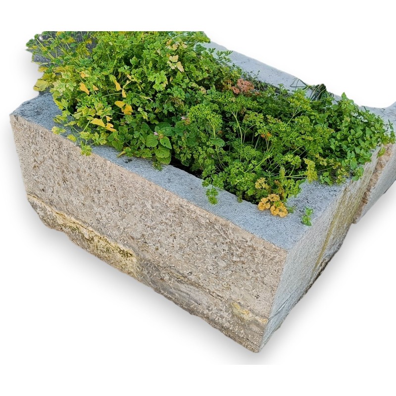 Rectangular water trough made of Jura stone
