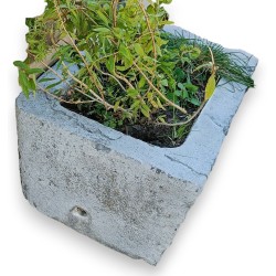 Rectangular water trough made of Jura stone