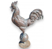 Coq de clocher en cuivre repoussé