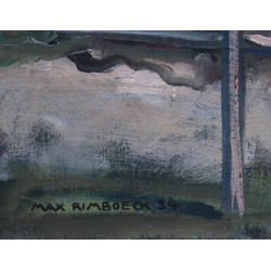 Tableau \"Château de Tourbillon\" signé Max RIMBOECK