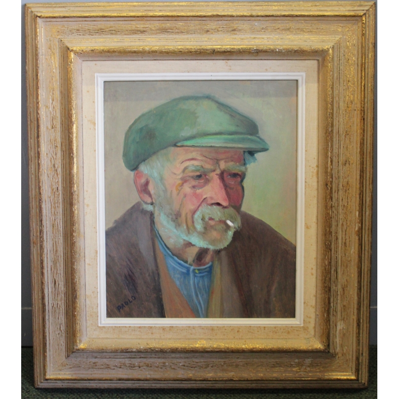 Tableau "Portrait de vieillard" signé PAOLO