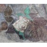 Pastel "Rose blanche" signé M.L. GOERING