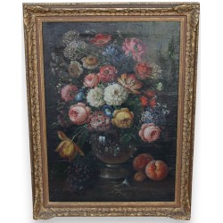 Tableau \"Bouquet de fleurs et fruits\"