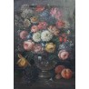 Tableau \"Bouquet de fleurs et fruits\"