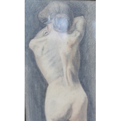 Dessin "Femme nue" signé S D