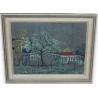 Tableau \"Maison\" signé A. GIL