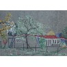Tableau \"Maison\" signé A. GIL