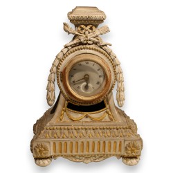 Louis XVI-style clock in lacquered wood