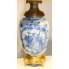 Lampe en faïence de Delft bleu-blanc