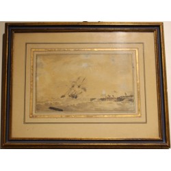 Dessin "Marine" signé HACCOU 1819