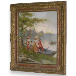 Paintings | Pair of "Romantiques" paintings by Moinat SA – Antiques and home décor