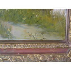 Paintings | Pair of "Romantiques" paintings by Moinat SA – Antiques and home décor