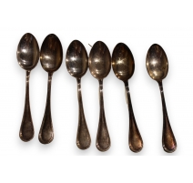 Set de 6 cuillères à mocca en argent 800