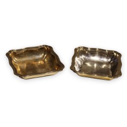 Paire de vide poches carrés en argent 835