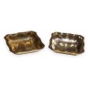 Paire de vide poches carrés en argent 835