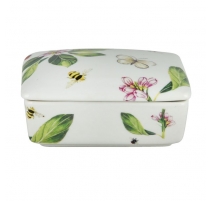Boite rectangulaire Jardin anglais en porcelaine