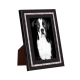 Cadre photo en bois noirci et bordure de nacre