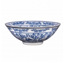 Grand plat creux "Grand Tour" en porcelaine