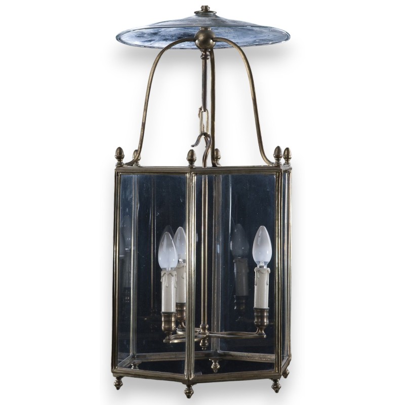 Hexagonal Directoire-style lantern at Moinat SA – Antiques and home décor
