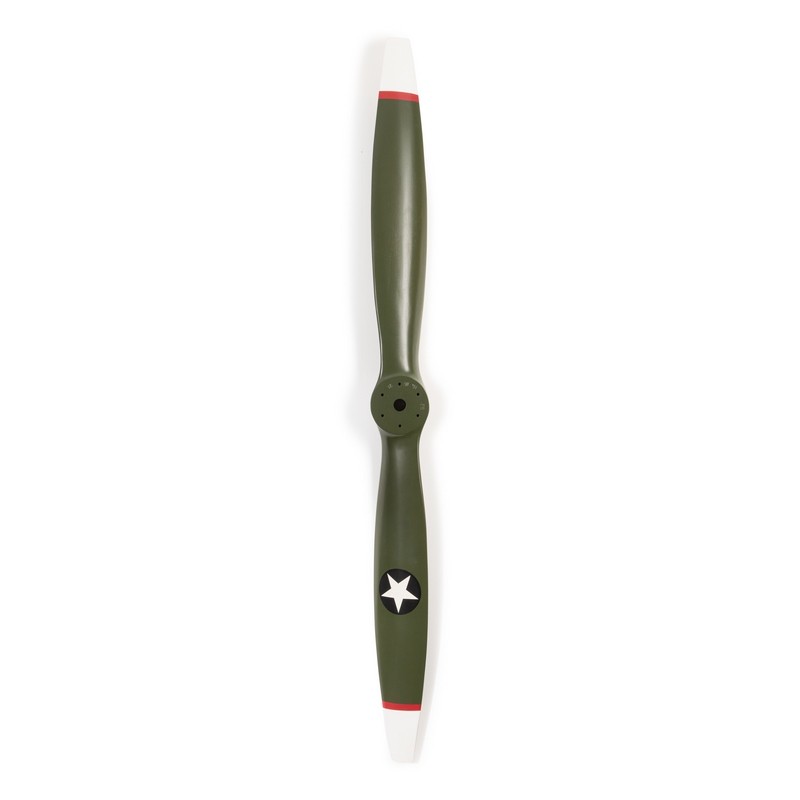 Green propeller with a star