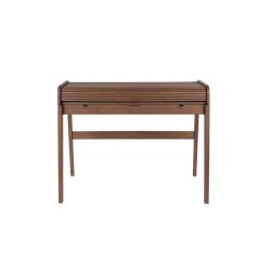 Bureau "BARBIER" à rideau en frêne foncé