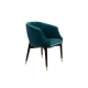 Fauteuil Dolly en velours bleu