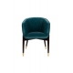 Fauteuil Dolly en velours bleu