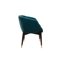Fauteuil Dolly en velours bleu