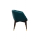 Fauteuil Dolly en velours bleu