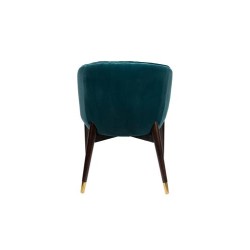 Fauteuil Dolly en velours bleu