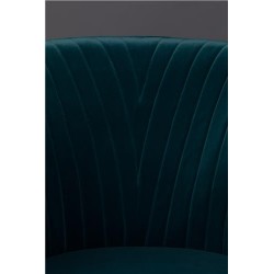 Fauteuil Dolly en velours bleu